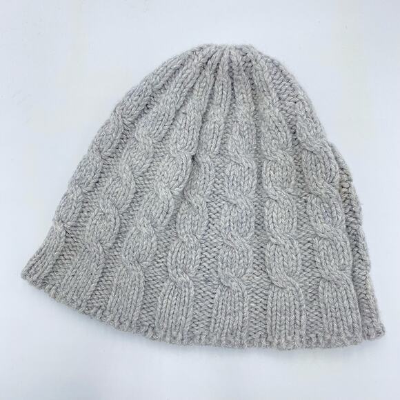 Banana Republic Women's Grey Silver Metallic Fiber Winter Beanie - Picture 2 of 4